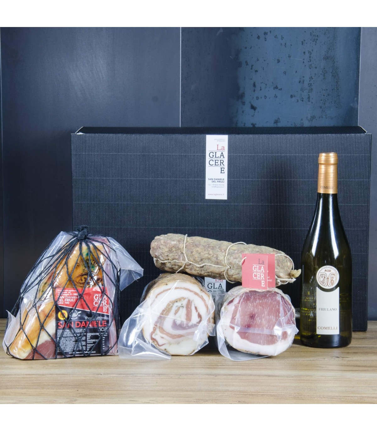 Gift box Slice of San Daniele Ham, Salami, Bacon, Loin and ...